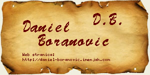 Daniel Boranović vizit kartica
